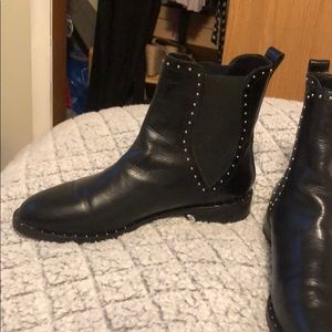 Rebecca minkoff leather studded ankle boots